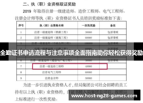 全勤证书申请流程与注意事项全面指南助你轻松获得奖励
